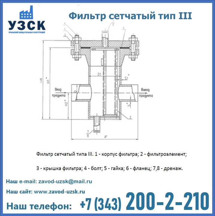 Фильтр сетчатый ФС по Т-ММ-11-2003 в Узгене